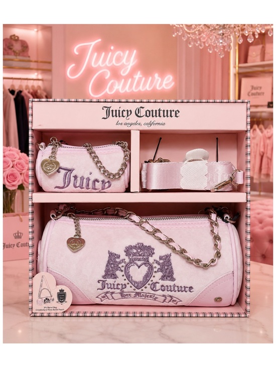 Juicy Couture Handbags - Juicy Couture Heritage 3-Piece Barrel Bag Boxed Gift Set.  NEW!